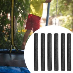 6 Pieces Trampoline Pole Foam Sleeves Replacement Protective Sleeves Black