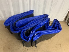 Edge cover for garden trampoline jumper spring cover in blue Ø 305 cm