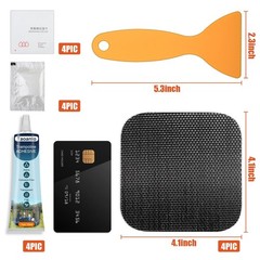 Trampoline Patch Repair Kit 4.1×4.1 Inch Square Patches Mat Tear Hole Fix