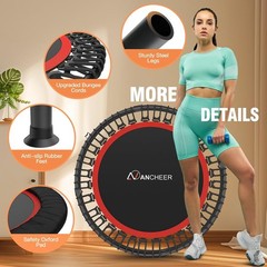 40″/48″ Foldable Mini Trampoline,Max Load 450lbs/550lbs Indoor Trampoline