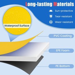 12FT Trampoline Spring Cover w/Split Design Waterproof Surface EPE Foam Padding