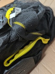 14FT Top Ring Trampoline Enclosure Net Replacement Safety Net Yellow Zipper