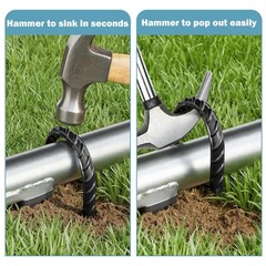 Trampoline Stakes Ground Anchors 11″ U Shaped for Outdoor Camping Tent 16 Pack