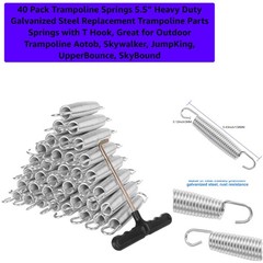 Heavy Duty 5.5” Galvanized Trampoline Springs – Safety & Easy Install T-Hook