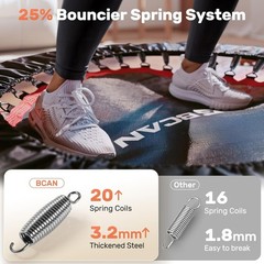40/48″ Foldable Mini Trampoline Max Load 330lbs/440lbs, Fitness Rebounder wit…