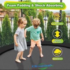15ft Trampoline Safety Pad – Thick EPE Foam, Tear Resistant