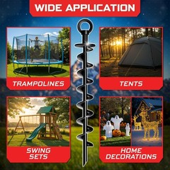 ® Trampoline Stakes, Trampoline Accessories, Ground Stakes Heavy Duty, Ground…