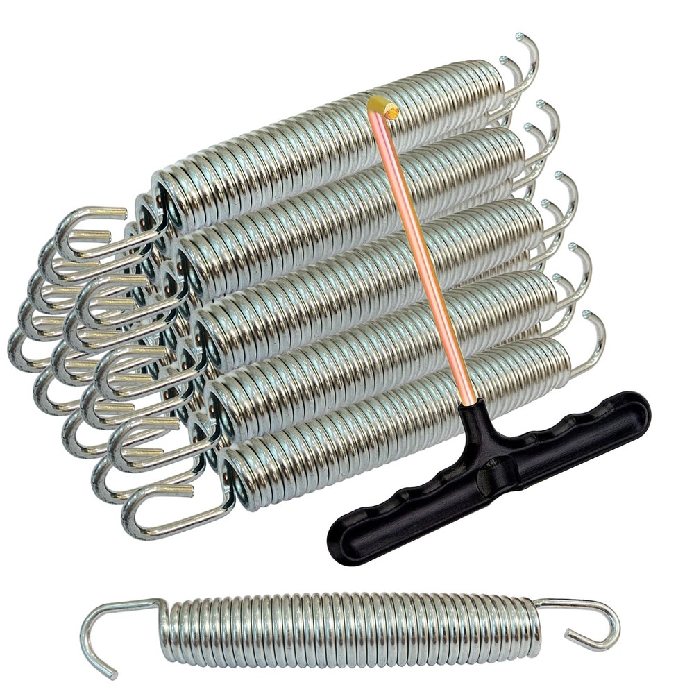 6.5 Inch Trampoline Springs,16pcs Heavy Duty Stainless Steel Trampoline Sprin…