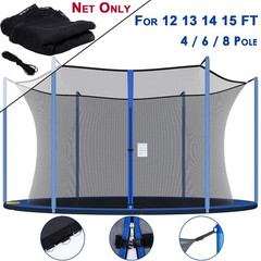 Replacement Trampoline Safety Enclosure Net for Round 12/13/14/15 FT Frame Fence