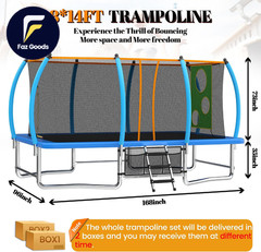 Trampoline 8FT Trampolines with Enclosure Net 960LBS Outdoor Trampolines for Kid
