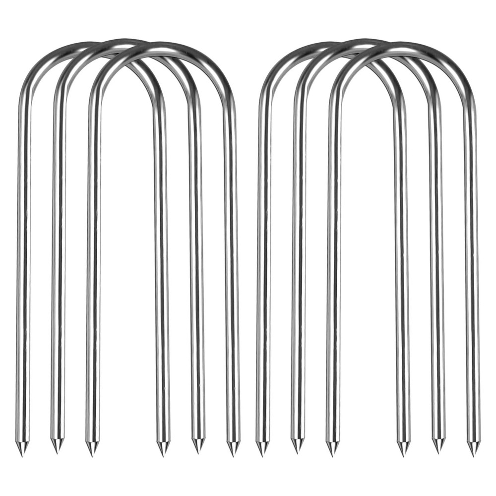HeavyDuty UType Wind Stakes for Trampolines, Tents, Soccer Goals 6pcs