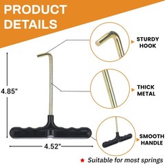 2 Pack Trampoline Spring Pull Tool, Trampoline Parts and , Stainless Steel T-…