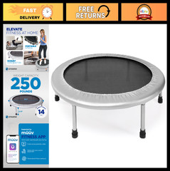 Foldable 36″ Mini Trampoline Rebounder for Adults – Portable Home Gym Fitness, C