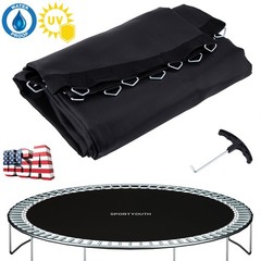 Round Trampoline Mat Replacement Fits 12/14/15FT & 72-96 V Rings 6.5-7″ Spring