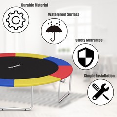 10FT Trampoline Replacement Safety Pad Bounce Frame Waterproof Spring Cover