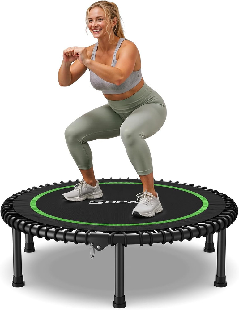 450/550LBS Mini Rebounder Trampoline for Adults, 40″/48″ Foldable Fitness Trampo