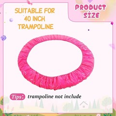 Round 40 Inch Trampoline Safety Cover in Hot Pink for Kids and Adults