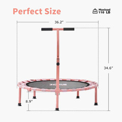 SPORTSOUL 36” Mini Trampoline for Kids 3-6, Foldable & Spring-Free, Small Toddl