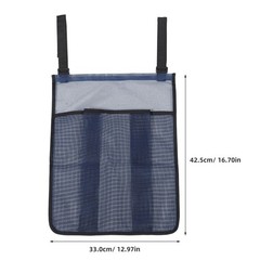 2Pcs Durable Mesh Trampoline Shoe Bags with Adjustable Straps Outdoor Blue