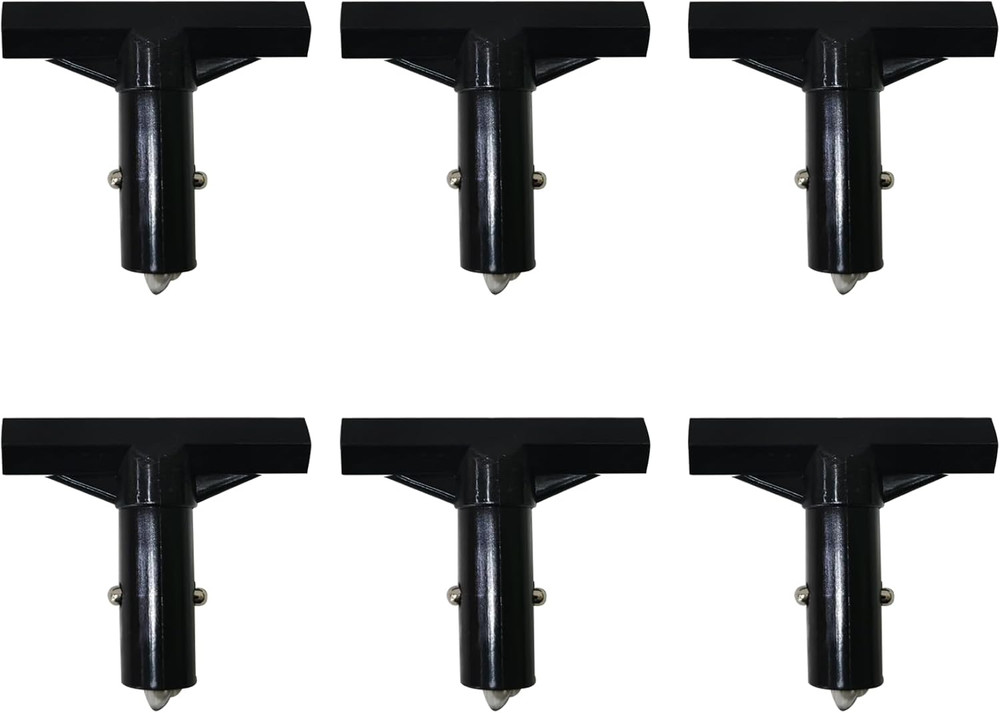 Trampoline Pole Covers T-Tube Connector Trampoline Black Plastic T-Connector
