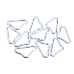 10x Metal Triangle Buckle V-rings for Straps Trampoline Mat Parts