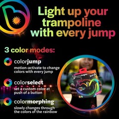 Bounce LED Trampoline Lights Color Changing Fits 8-15 FT Motion Sensing