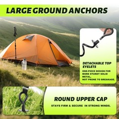 22.4 Inch Ground Anchor Screw in,4 Pack Trampoline Stakes Anchor Kit,Heavy Du…