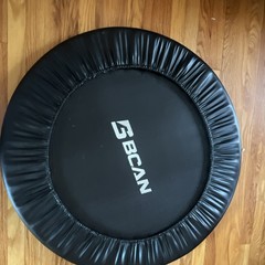 BCAN Fitness Trampoline Black Synthetic Padding Indoor Home Use