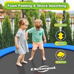Trampoline Pad, 10FT 14FT Trampoline Replacement Safety Pad, 12FT Blue