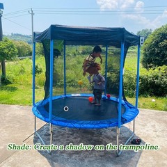 Trampoline Cover,Trampoline Shade Cover for 8ft-14ft Straight Pole Round Tram…