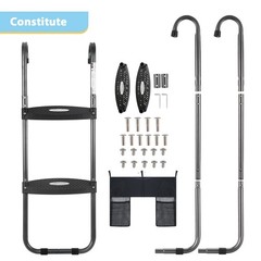 Trampoline Ladder, 2 Steps with Wide Steps, Trampoline Storage Bag, Universal…