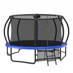 14ft Recreational Trampolines with Ladder ASTM Approval Adults Kids Trampoline