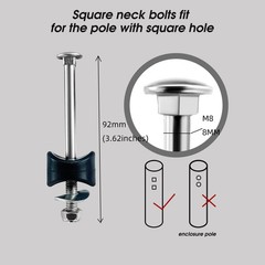 Large Trampoline Screws and Bolts M8 X 3.62in/92mm Screws for Simple Repair