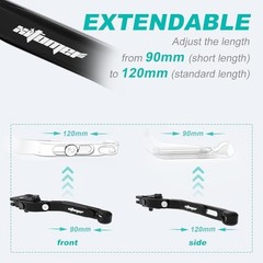 Extendable Foldable Motorcycle Brake Clutch Levers, Fit for Boneville Black