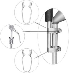 Universal Trampoline Replacement Enclosure Poles with Clamp and Hardware