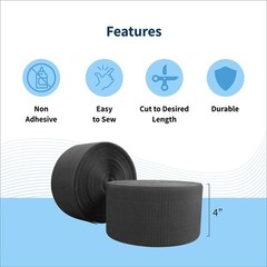 Hook Fastener | 4″ Wide, 42′ Long | Gymnastics and Cheer Mat Tape | Nylon Hoo…