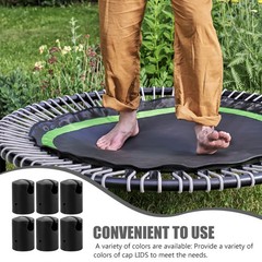 6 Pcs Trampoline Enclosure Pole Cap Protective Round Cover Plastic Caps