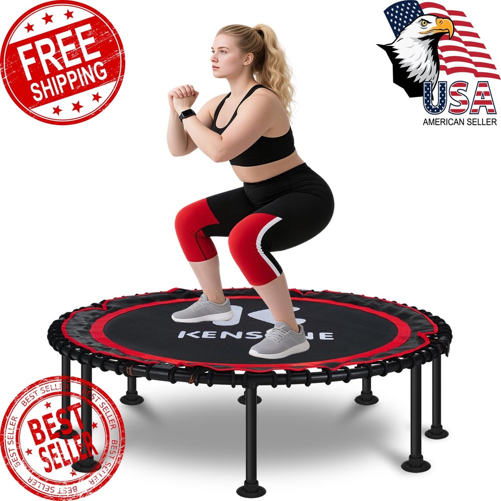 K KENSONE 48″ Red Rebounder Trampoline