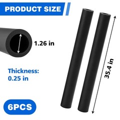 6 Pcs 35 Inch Trampoline Pole Foam Sleeves Waterproof Protective Spring Cover
