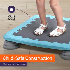 Kids Trampoline Rebounder Bouncing Board – Sensory Balance and Bounce Toy for In