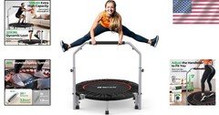 Foldable Trampoline for Adults – 330/440lbs, Perfect for Indoor Workouts