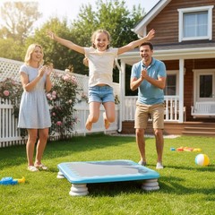 25.5″ Compact Kids Trampoline, Heavy Duty Honeycomb Design, 200lbs Max Load