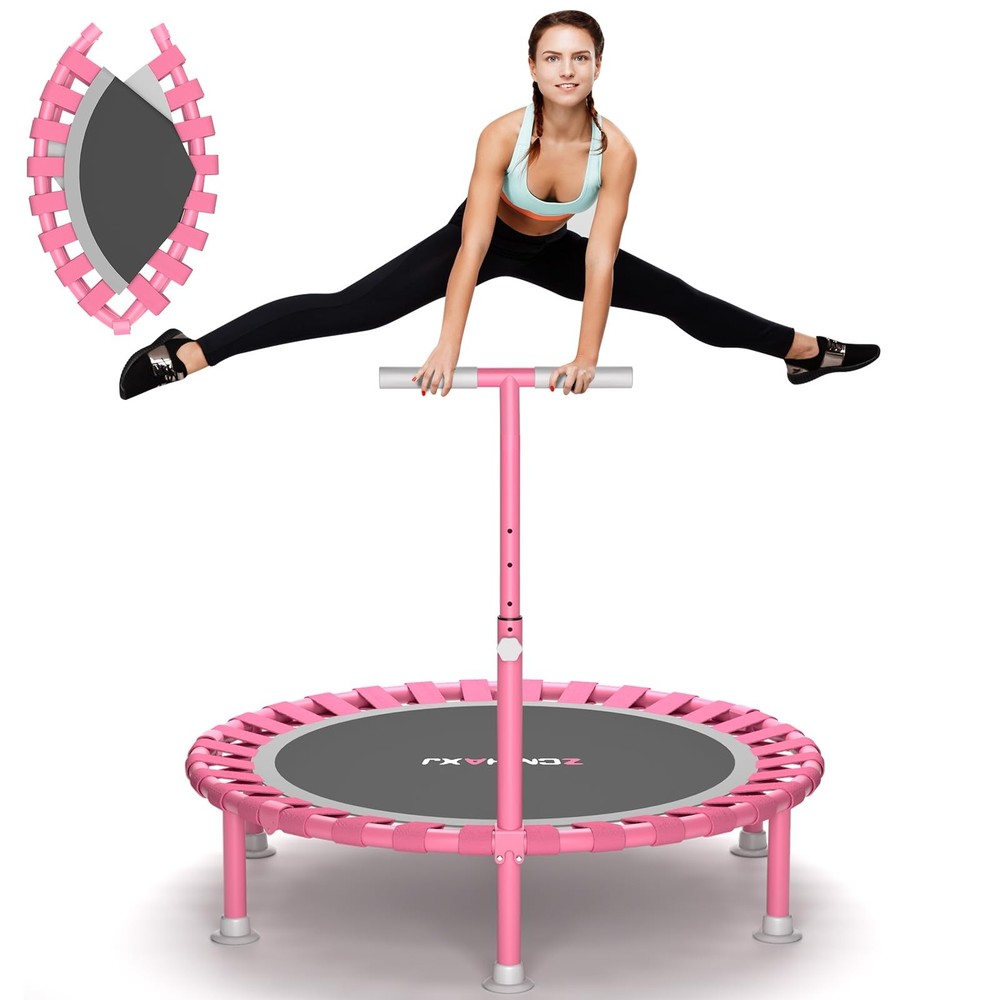 Foldable Mini Trampoline, 40″ Rebounder Trampoline for Adults & Kids, 450lbs …
