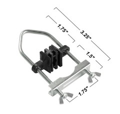 Trampoline Hinge U-Bolt Clamp Connectors for Poles up to 1.5″, Legs up to 1.75″