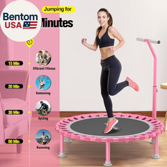 Foldable Mini Trampoline, 40″ Rebounder Trampoline for Adults & Kids, 450Lbs Cap