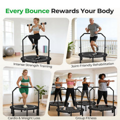 Trampolin para ejercicio fitness de 48″ adultos y ninos niños plegable brincolin
