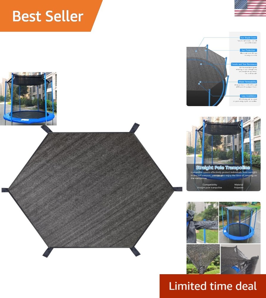 Trampoline Shade Cover,Outdoor for Backyard Playground (8FT 6 Poles)