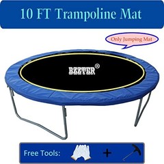 10ft Trampoline Replacement Mat – Durable, 8 Rows Stitching, Includes Spring Too