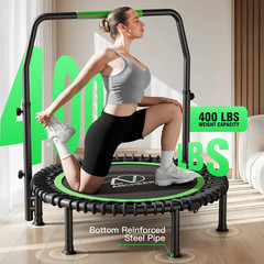 Trampoline, 40″ Mini Rebounder Trampoline for Adults/Kids with 4 Level Adjustabl