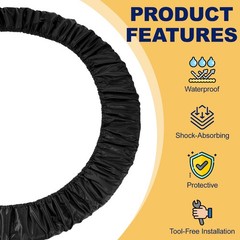 Trampolines Spring Cover 10 Holes Trampolines Replacement Cover 60″ & Black